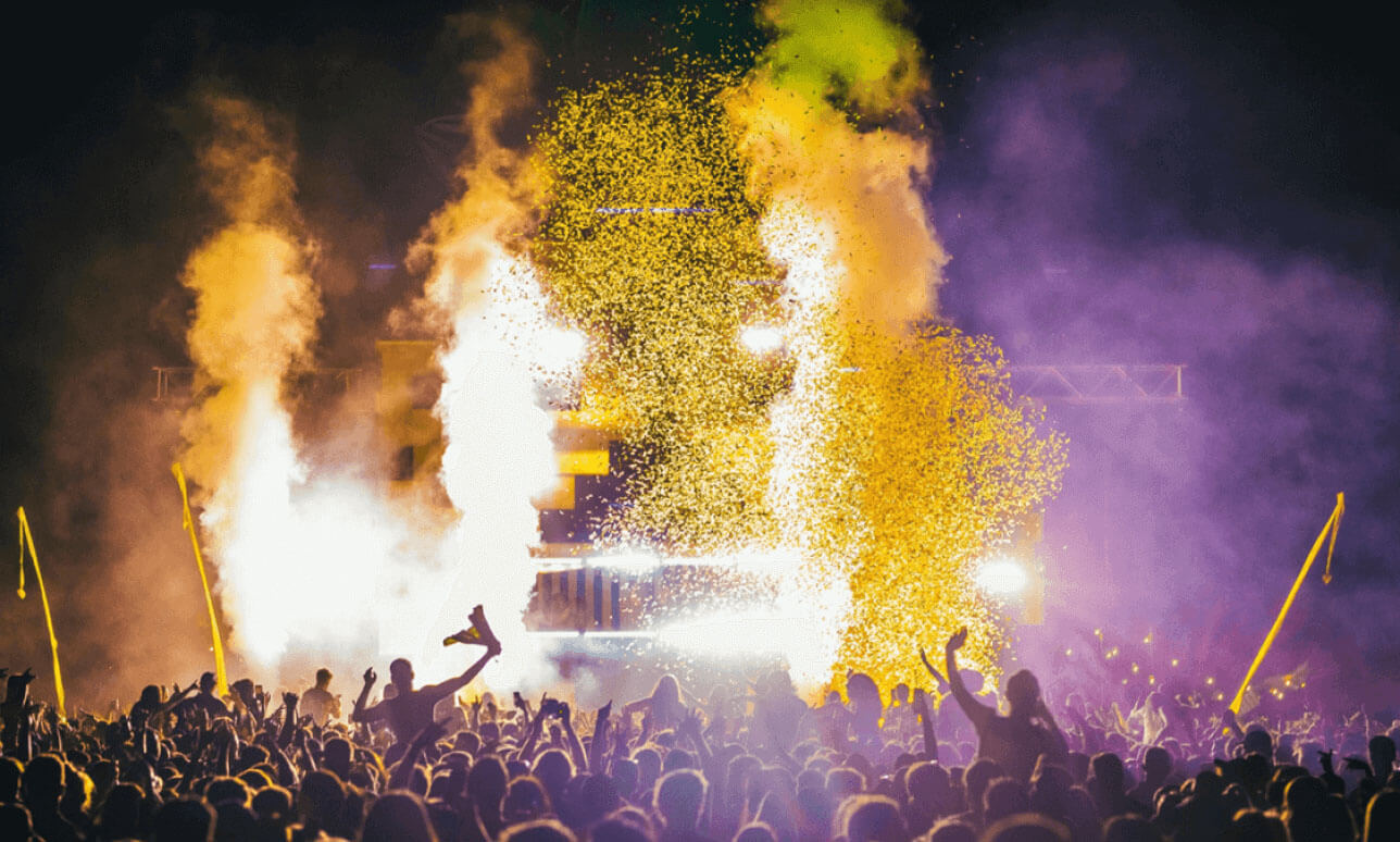 Concert with pyrotechnics